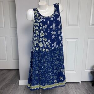 MAX STUDIO Like-New Women's Sleeveless Knee-Length Flirty Floral Dress size XL